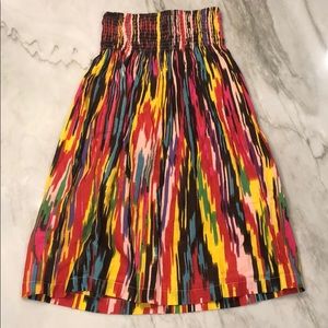 A kids multicolored strapless dress (size 8)